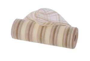 10.25″ x 10yd Farmhs Stripe Faux Jute Mesh