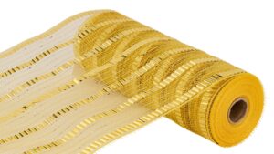 10.25″ x 10yd x L Wide Foil Stripe Mesh