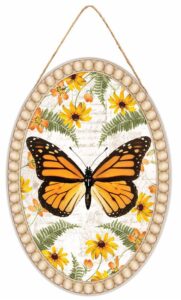 13″H Monarch Butterfly Oval Sign