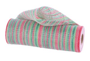 10″ x 10yd Vertical Multicolor Stripe Mesh