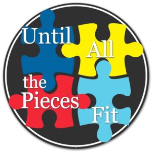 12″Dia Metal Autism Puzzle Pieces