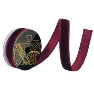 1″ x 10yd Burgundy Velvet Wired Ribbon