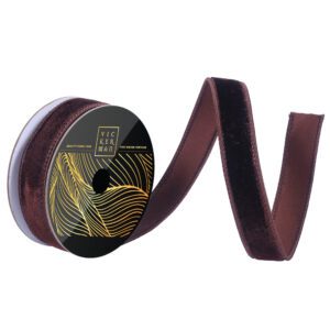 1″ x 10yd Chocolate Velvet Wired Ribbon