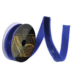 1″ x 10yd Cobalt Velvet Luster Wired Ribbon
