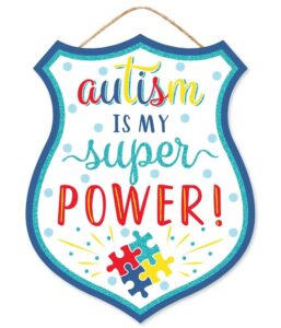 12″H x 9.5″L Autism/Super Power Badge