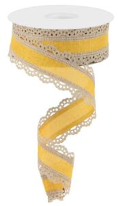 1.5″ x 10yd Lace Edge Royal Burlap