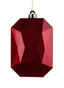 6.25″L x 4.25″W Glitter Rect Gem Orn