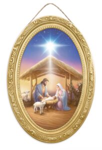 13″H x 9″L Mdf Holy Family Nativity