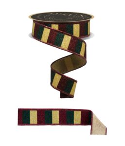 1.5″ x 10yd Glitter Stripe/Fused