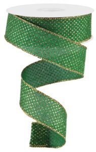 1.5″ x 10yd Glitter Micro Dot On Royal