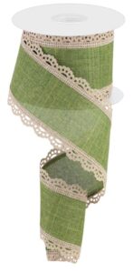 2.5″ x 10yd Lace Edge Royal Burlap