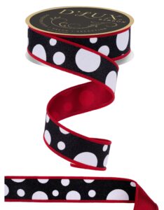 1.5″ x 10yd Giant Multi Polka Dots/Fused