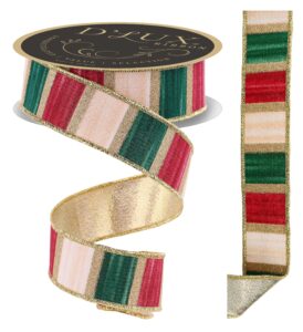 1.5″ x 10yd Watercolor Stripes/Fused