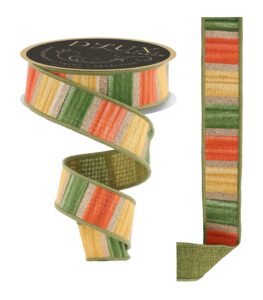 1.5″ x 10yd Watercolor Stripes/Fused