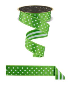 1.5″ x 10yd Polka Dot/Stripe/Fused