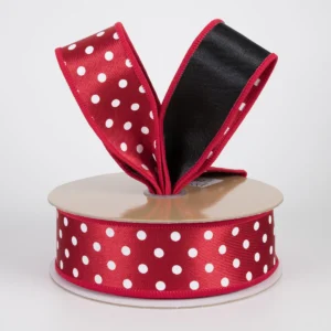 1.5″ Double Sided Fused Small Polka Dot Ribbon