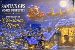 Santa’s GPS Christmas Sign